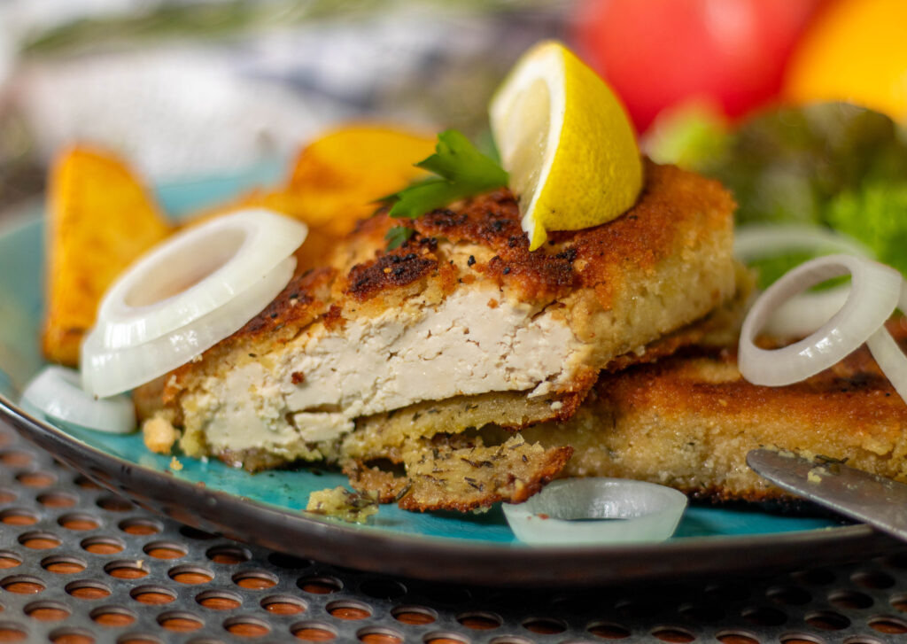 Saganaki, griechisch, vegan mit selbstgemachtem Veta