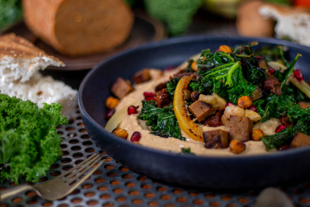 Mit selbstgemachter, veganer Chorizo.
