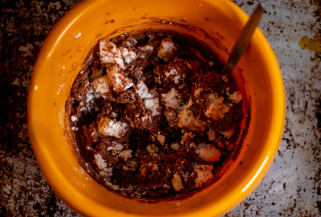2. der fertig angerührte Cookieteig.
