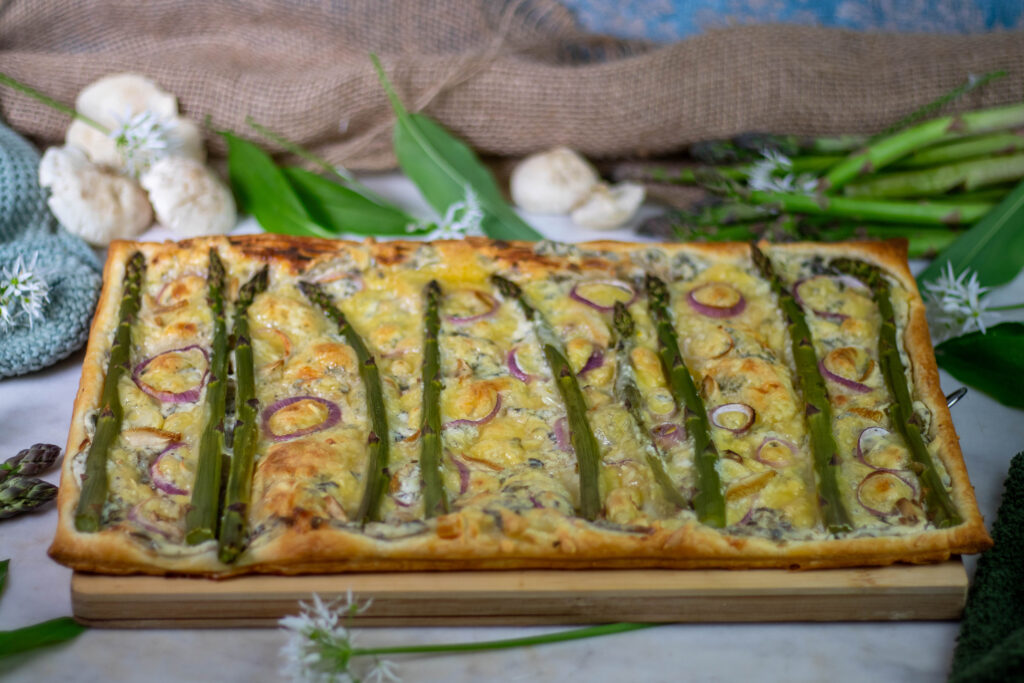 Maipilz und Spargel-Tarte: ein Gaumenschmaus für viele Gelegenheiten
