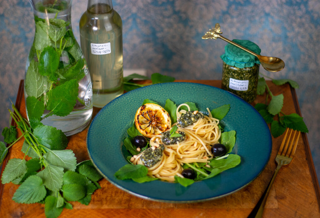 Zitronenmelisse-Pesto - kochen mit saisonalen, regionalen Zutaten.
