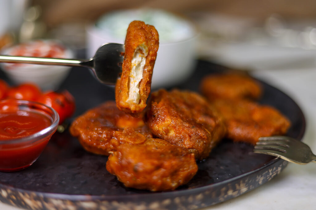 Wiesenstäubling-Nuggets - vegane Wildpilz-Nuggets