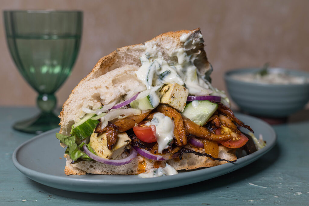 Veganes Austernpilzgyros - authentisches, veganes Gyros - schnell und einfach gemacht