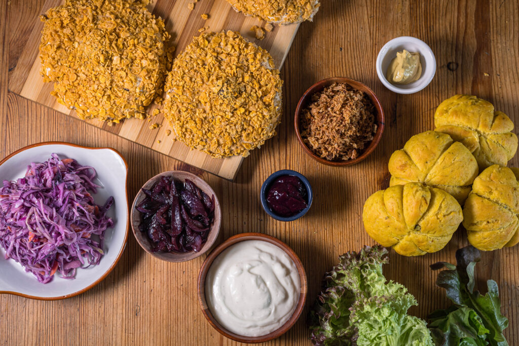 5. Alle Zutaten für die Parasolburger.