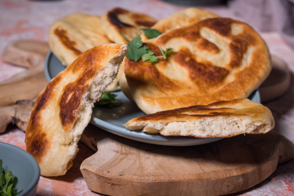 Naan - indisches Pfannenbrot - einfach und vegan