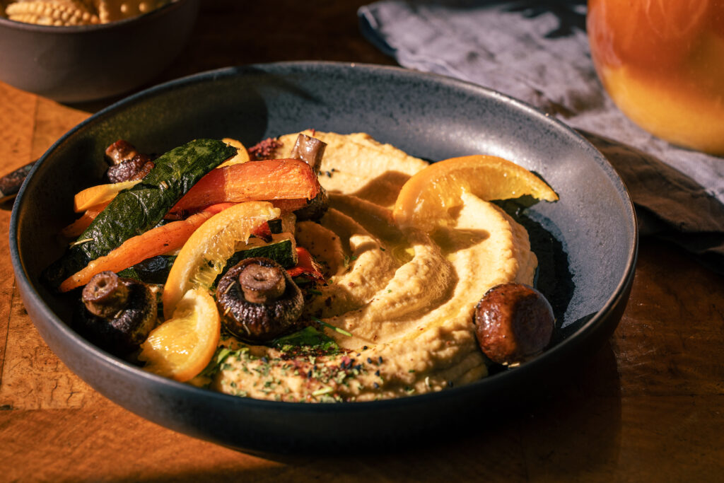 Hummus mit Salzorangen - Klassik trifft frische Aromen
