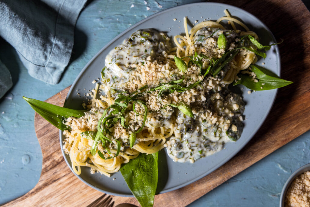 Limetten Bärlauch Spaghetti - ein einfaches, schnelles Frühlingsrezept
