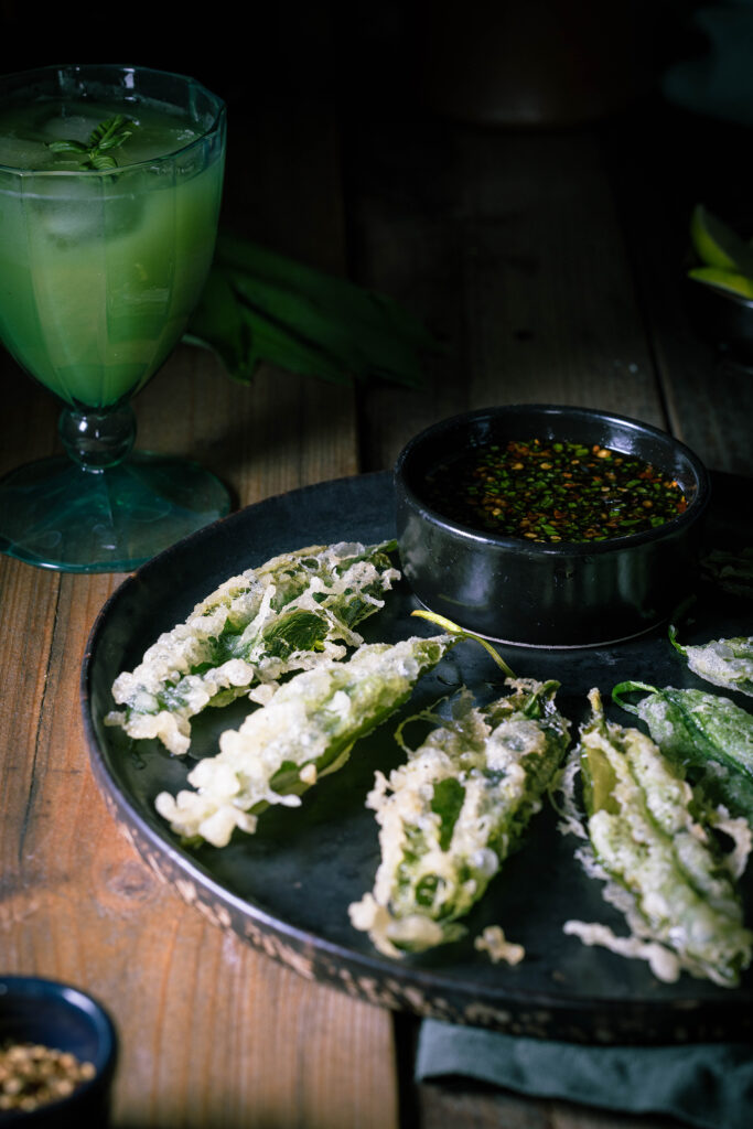 Bärlauch-Tempura - ein würziger Frühlingssnack