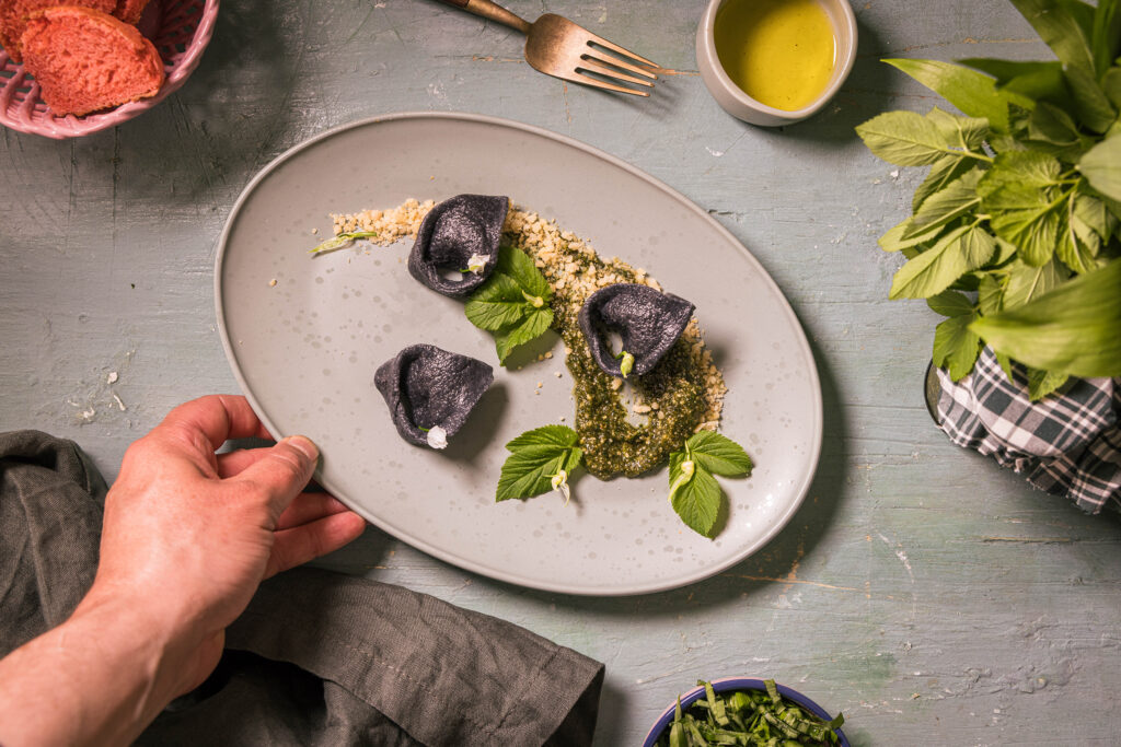 Gierschpesto mit laktofermentiertem Bärlauch