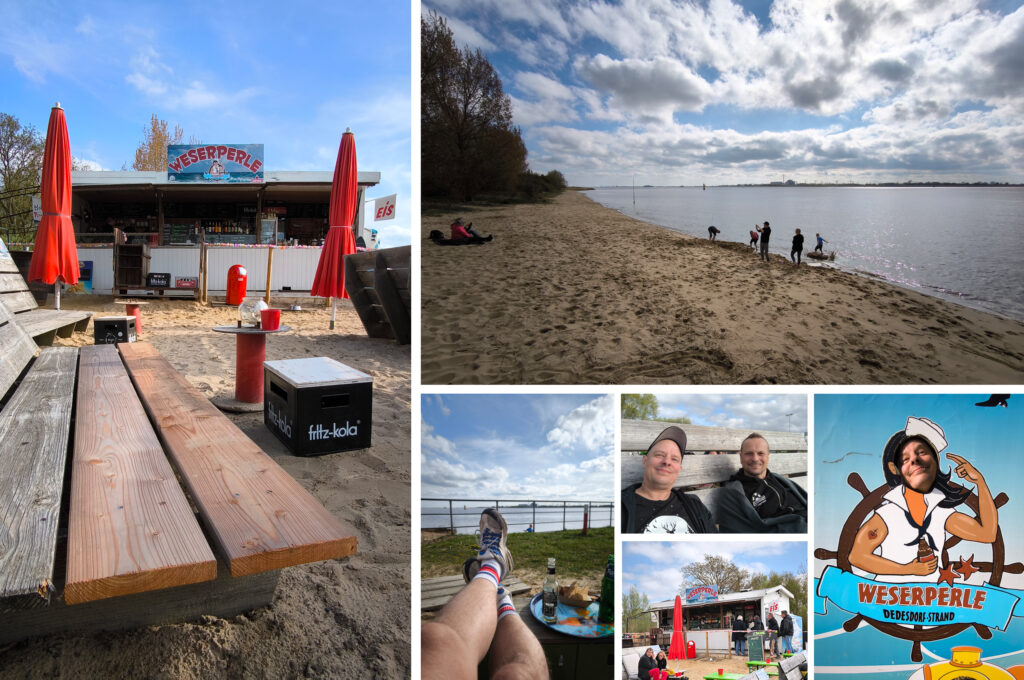 Besuch in der Weserperle im April 2025 - nach der Radfahrt waren wir zu hungrig und haben vergessen die Burger zu fotografieren...