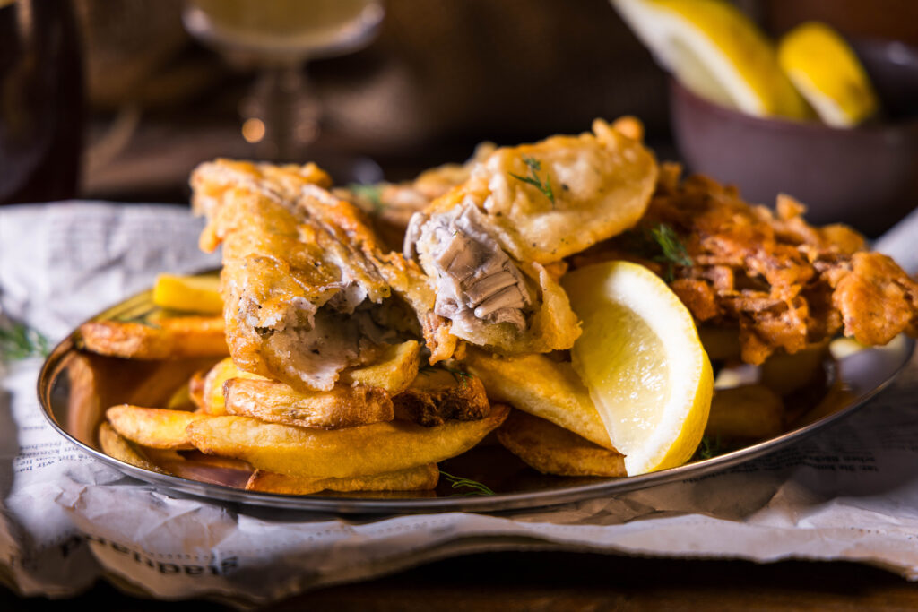 Einfacher Bananenblüten-BackVisch, mit zartem, authentischem Fischfleisch und dabei ganz vegan.