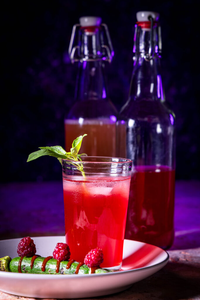 Himbeer-Kardamom-Kombucha - als frische Zweitfermentation